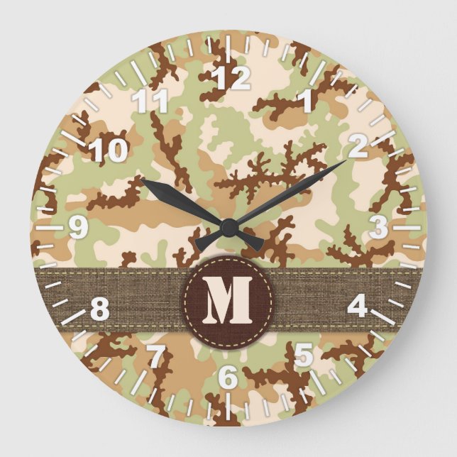 Desert camouflage large clock (Front)