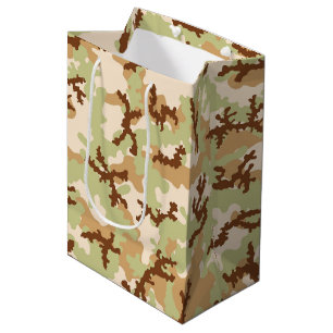 Desert camouflage medium gift bag