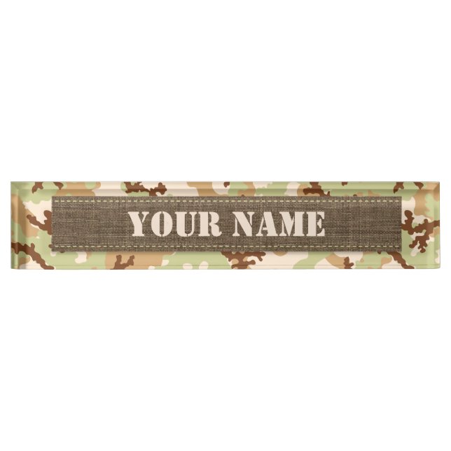 Desert camouflage nameplate (Front)