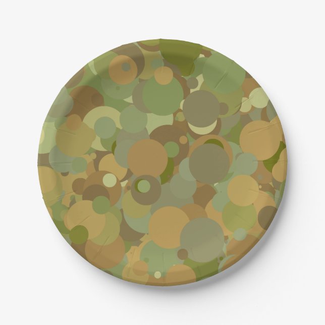 Desert Camouflage Paper Plate (Front)