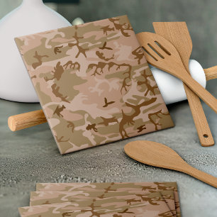 Desert Camouflage Pattern, Military Pattern, Army Ceramic Tile