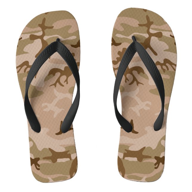 Desert Camouflage Pattern, Military Pattern, Army Thongs (Footbed)