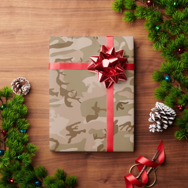 Desert Camouflage Pattern, Military Pattern, Army Wrapping Paper (Holiday Gift)