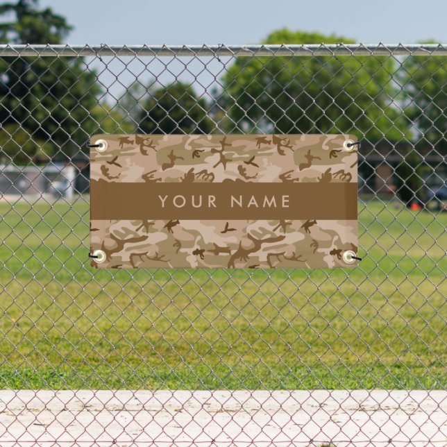 Desert Camouflage Pattern, Your name, Personalise Banner (Insitu)