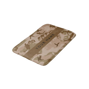 Desert Camouflage Pattern, Your name, Personalise Bath Mat