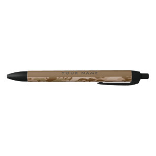 Desert Camouflage Pattern, Your name, Personalise Black Ink Pen