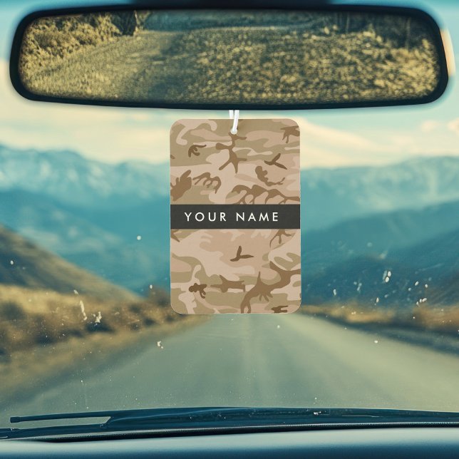 Desert Camouflage Pattern, Your name, Personalise Car Air Freshener (Creator Uploaded)