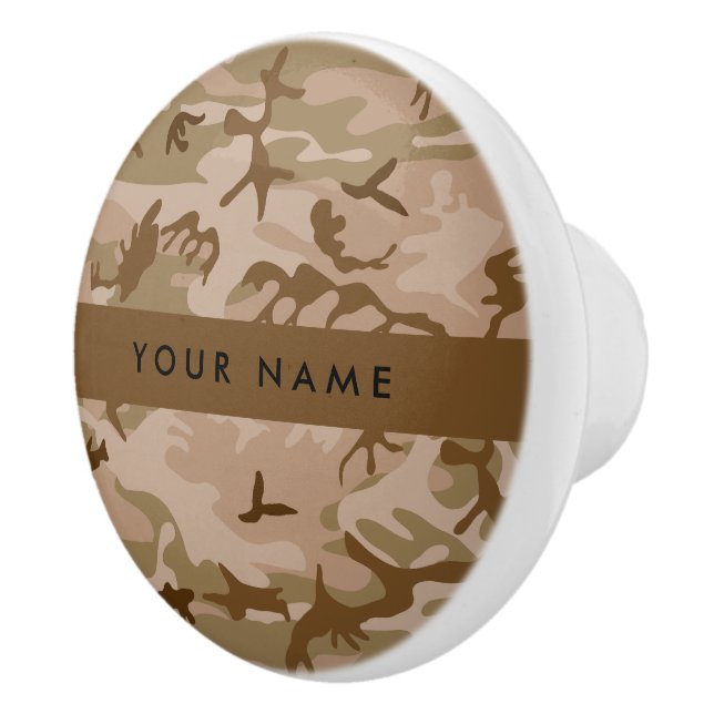 Desert Camouflage Pattern, Your name, Personalise Ceramic Knob (Right)