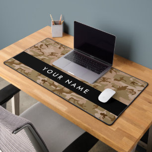 Desert Camouflage Pattern, Your name, Personalise Desk Mat