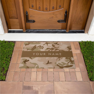 Desert Camouflage Pattern, Your name, Personalise Doormat