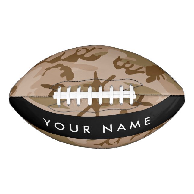 Desert Camouflage Pattern, Your name, Personalise Football (Front)