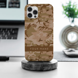 Desert Camouflage Pattern, Your name, Personalise iPhone 15 Pro Max Case