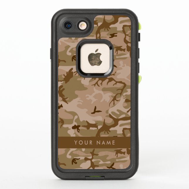 Desert Camouflage Pattern, Your name, Personalise LifeProof iPhone Case (Back)