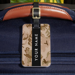 Desert Camouflage Pattern, Your name, Personalise Luggage Tag