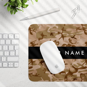 Desert Camouflage Pattern, Your name, Personalise Mouse Pad