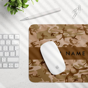 Desert Camouflage Pattern, Your name, Personalise Mouse Pad