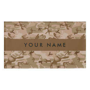 Desert Camouflage Pattern, Your name, Personalise Name Tag
