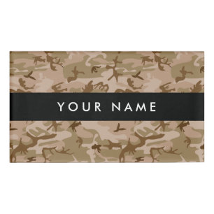 Desert Camouflage Pattern, Your name, Personalise Name Tag