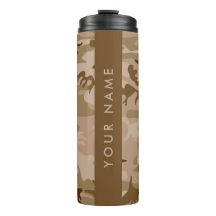 Desert Camouflage Pattern, Your name, Personalise Thermal Tumbler