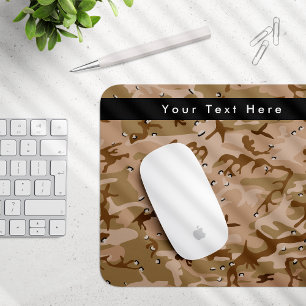 Desert Camouflage Pebbles, Military, Army Mouse Pad