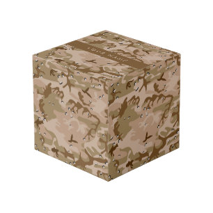 Desert Camouflage Pebbles, Your name, Personalise Cube
