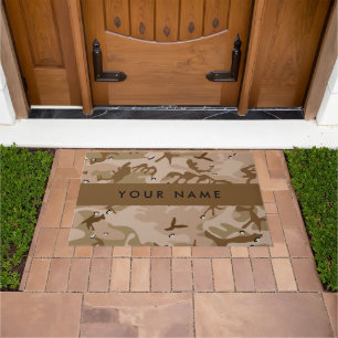 Desert Camouflage Pebbles, Your name, Personalise Doormat