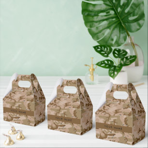 Desert Camouflage Pebbles, Your name, Personalise Favour Box