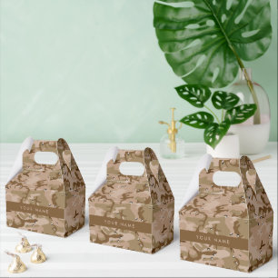 Desert Camouflage Pebbles, Your name, Personalise Favour Box