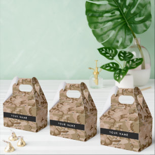 Desert Camouflage Pebbles, Your name, Personalise Favour Box