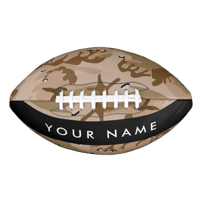 Desert Camouflage Pebbles, Your name, Personalise Football (Front)