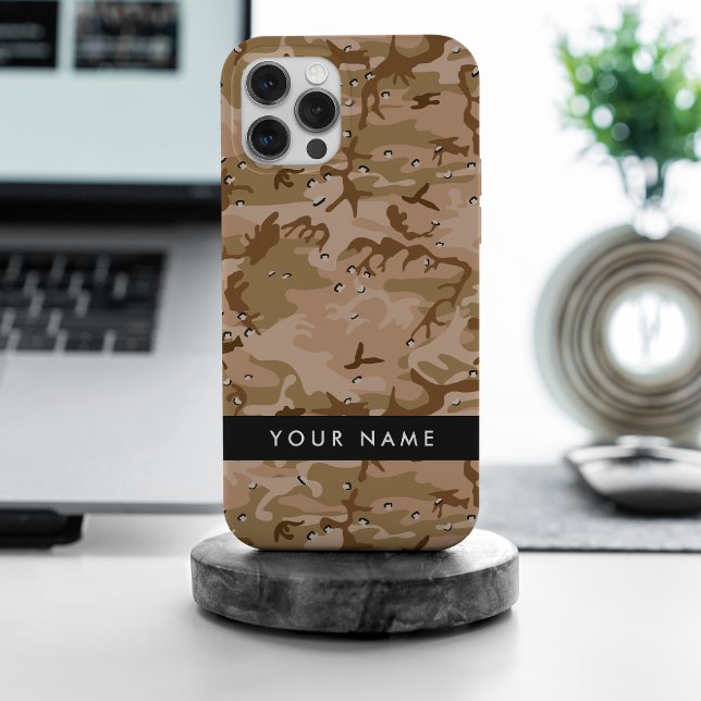 Desert Camouflage Pebbles, Your name, Personalise iPhone Case (Creator Uploaded)
