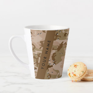 Desert Camouflage Pebbles, Your name, Personalise Latte Mug
