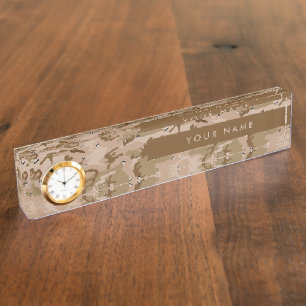Desert Camouflage Pebbles, Your name, Personalise Nameplate