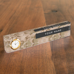 Desert Camouflage Pebbles, Your name, Personalise Nameplate