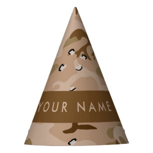 Desert Camouflage Pebbles, Your name, Personalise Party Hat