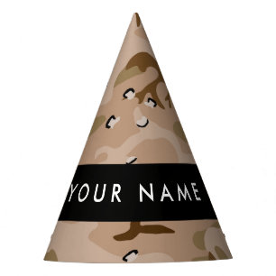 Desert Camouflage Pebbles, Your name, Personalise Party Hat