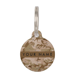 Desert Camouflage Pebbles, Your name, Personalise Pet Tag