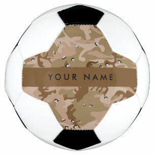 Desert Camouflage Pebbles, Your name, Personalise Soccer Ball