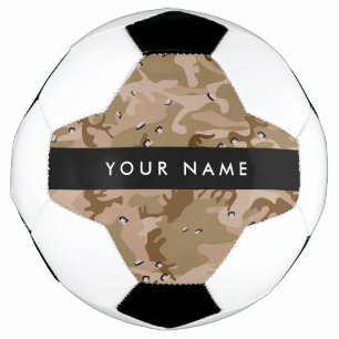 Desert Camouflage Pebbles, Your name, Personalise Soccer Ball