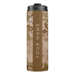 Desert Camouflage Pebbles, Your name, Personalise Thermal Tumbler