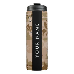 Desert Camouflage Pebbles, Your name, Personalise Thermal Tumbler