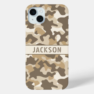 Desert Camouflage Personalised iPhone 15 Mini Case