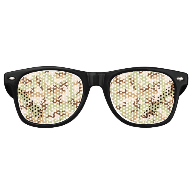 Desert camouflage retro sunglasses (Front)