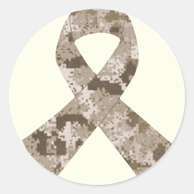 Desert Camouflage Ribbon Sticker (Front)
