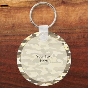 Desert Camouflage Rugged Aluminium Key Ring