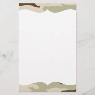 Desert Camouflage Stationery