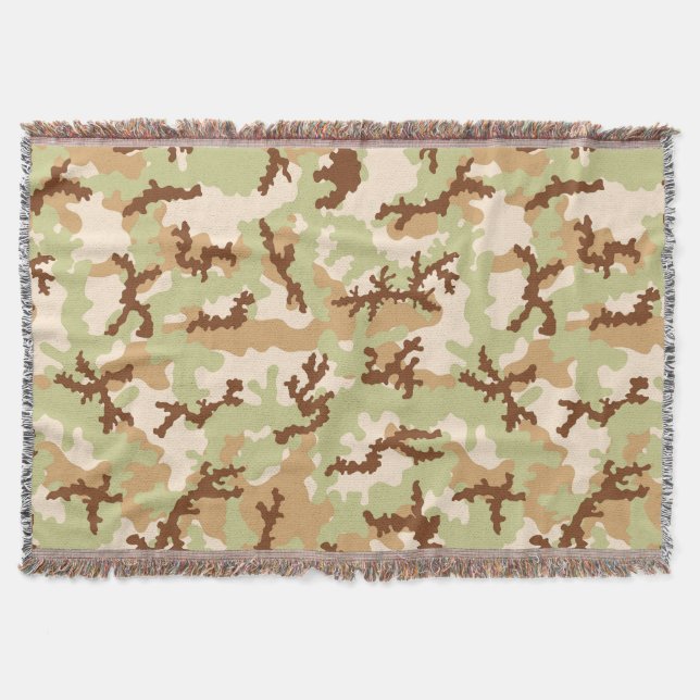 Desert camouflage throw blanket (Front)