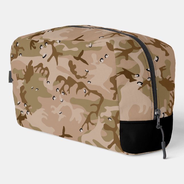 Desert Camouflage With Pebbles, Military, Army Dopp Kit (Right Corner)