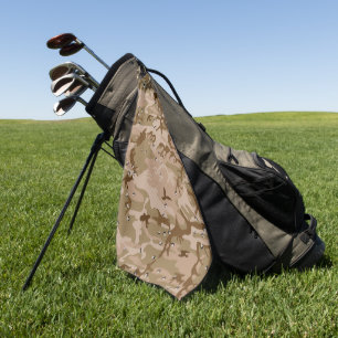 Desert Camouflage With Pebbles, Military, Army Golf Towel