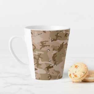 Desert Camouflage With Pebbles, Military, Army Latte Mug